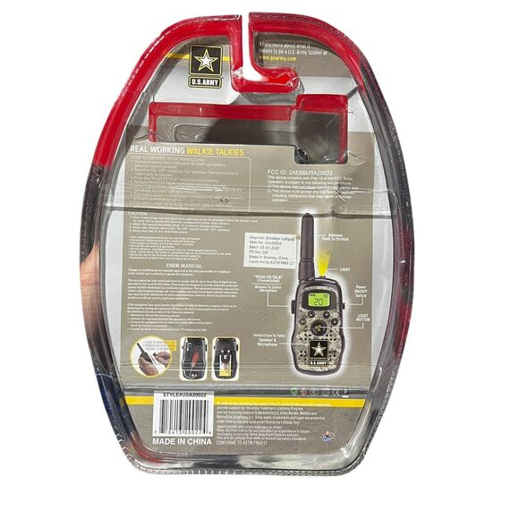 U.S. Army Walkie Talkies Camo - Up To 329 Feet  Battery Operated -  Kids Gift - Picture 4 of 5